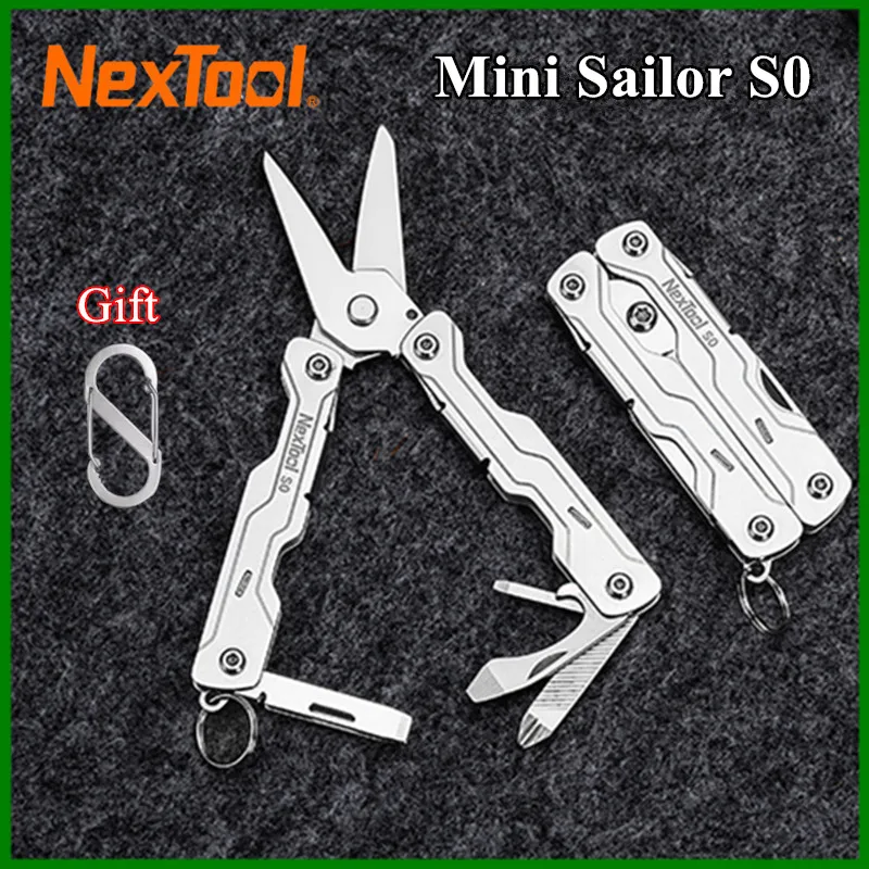 

NexTool 8 In 1 Mini Sailor Scissors S0 Micro Multitools Screwdriver Scissors EDC Tools Portable Mini Pocket Folding Hand Tools