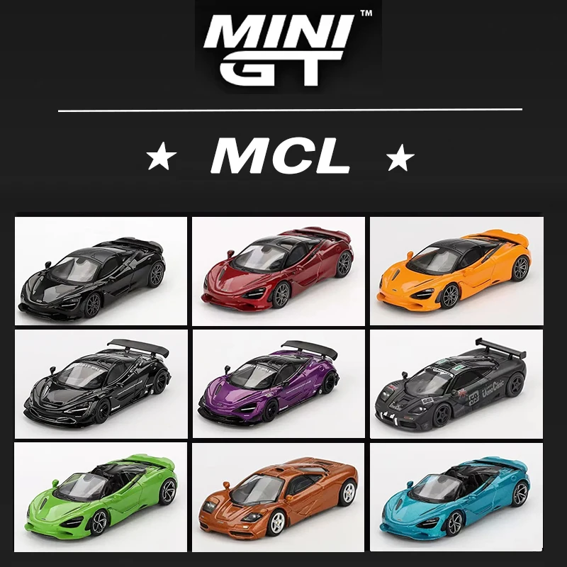 PreSale MINIGT 828 1:64 LBWK MCL 720S 750S F1 Yquem GEM Red F1 GTR Diecast Car Model Collection Toys