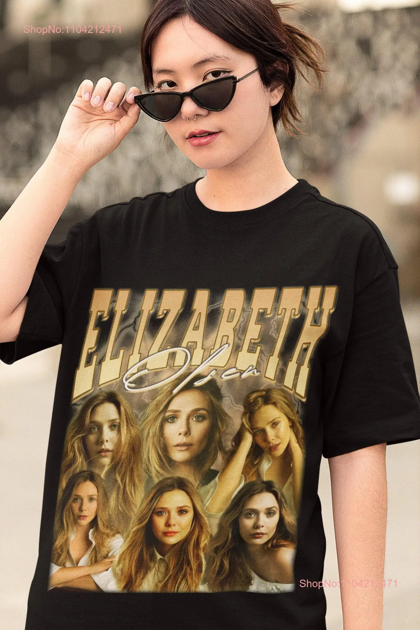 Elizabeth Olsen Retro shirt Vintage print 90's T Clothing Crewneck SweaT long or short sleeves