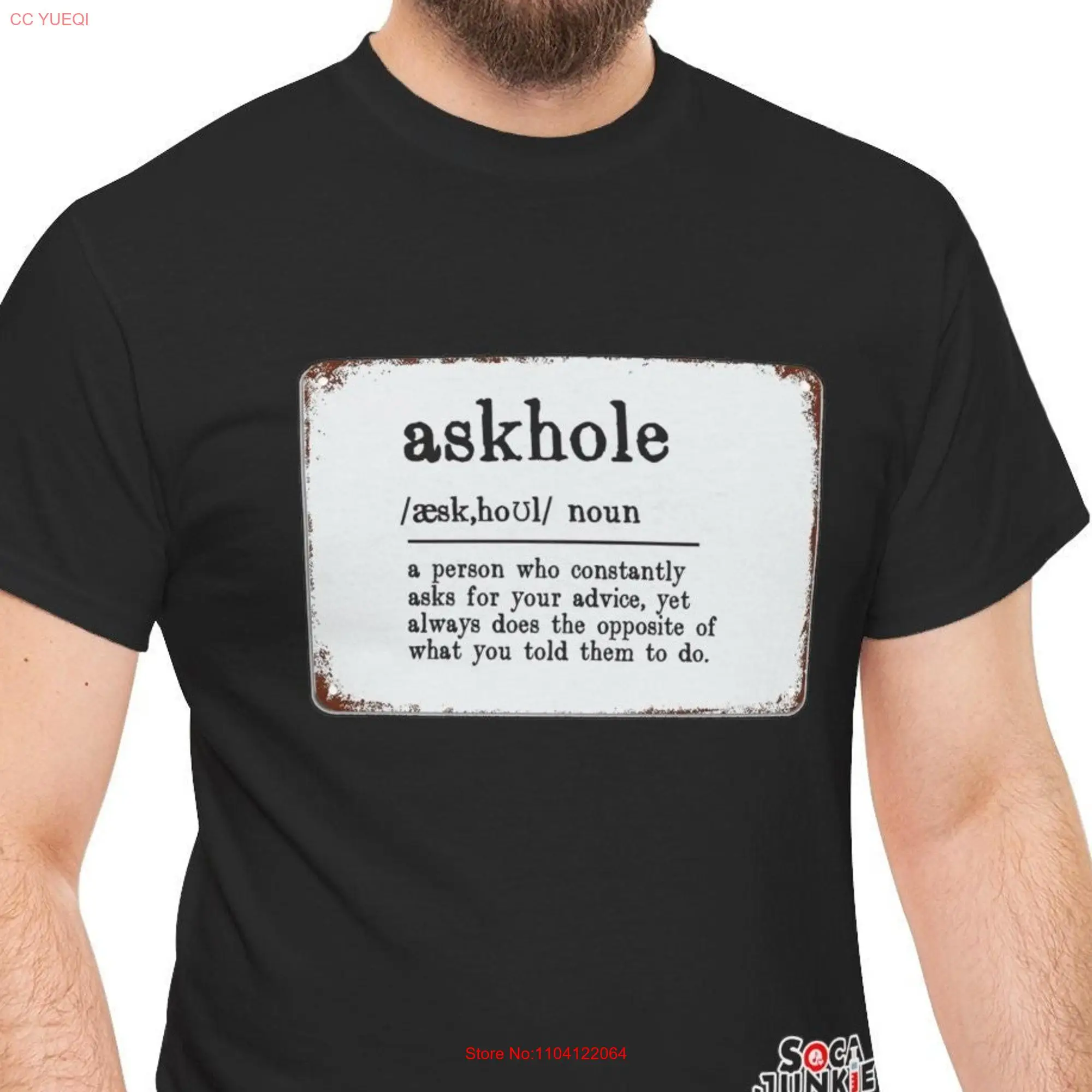 Askhole Design Heavy Cotton T Shirt Doing Opposite USA Trending long or short sleeves