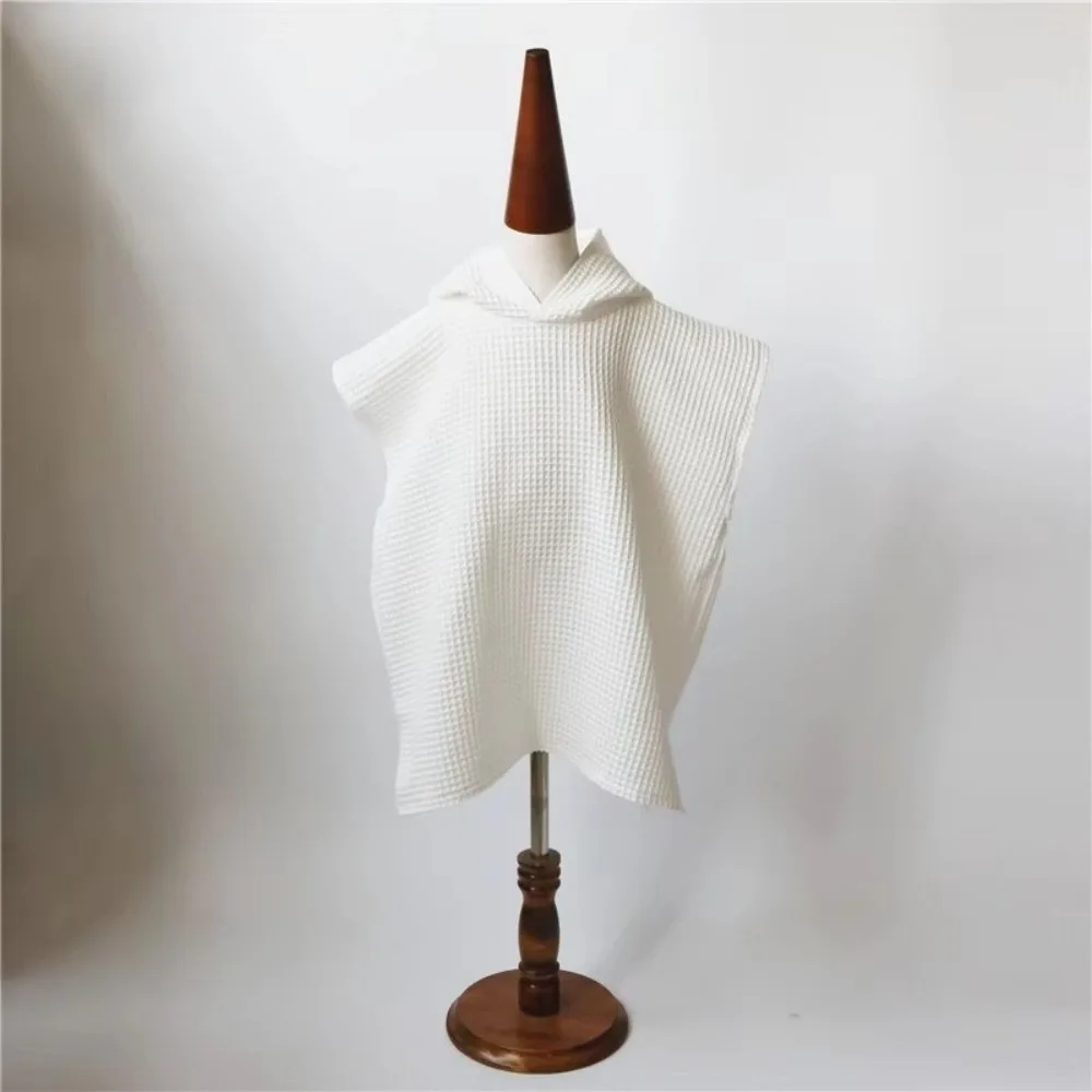 

Simple Cotton Baby Bath Towel Hooded Waffle Children's Bathrobe Boys Girls Beach Towel Infant Babys Stuff