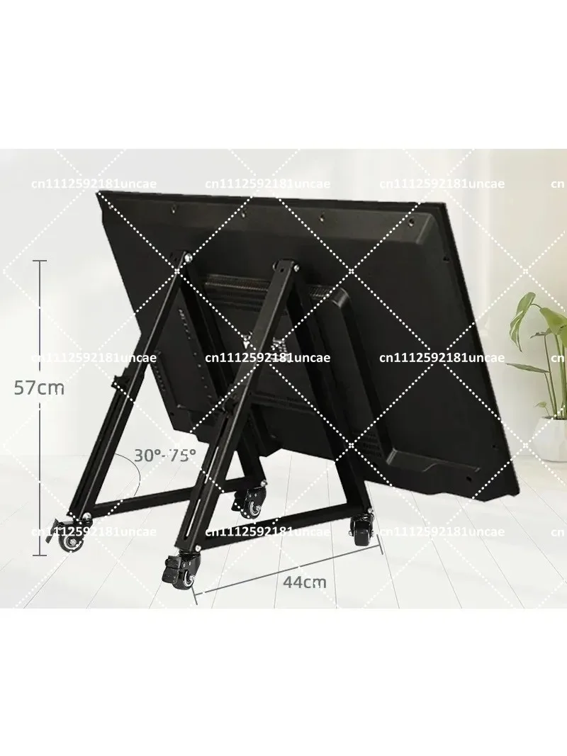 32-65 Inch Low Height TV Stand, Movable Tripod Stage Screen Cart, Cold-Rolled Steel, Fits Flat Screen TVs view 5