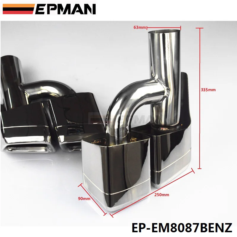 304 Stainless Steel Exhaust Tips Muffler For Mercedes Benz W212 Bumper 08-13 EP-EM8087BENZ