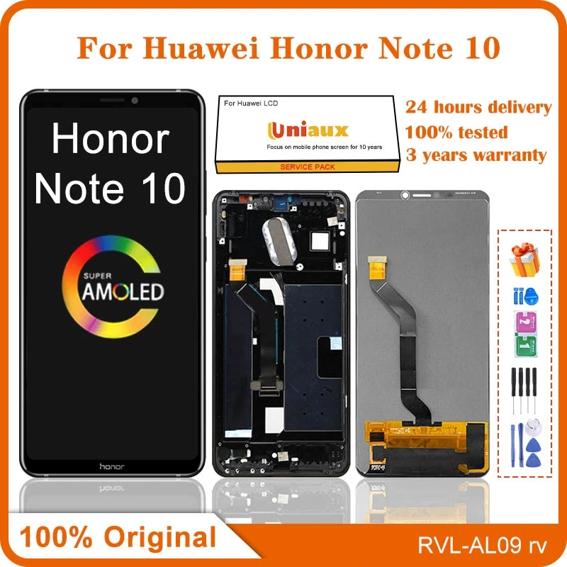 

6.95'' Original For Huawei Honor Note 10 LCD DIsplay Touch Screen Digitizer WIth Frame Assembly Replace For HUAWEI Note 10 Lcd