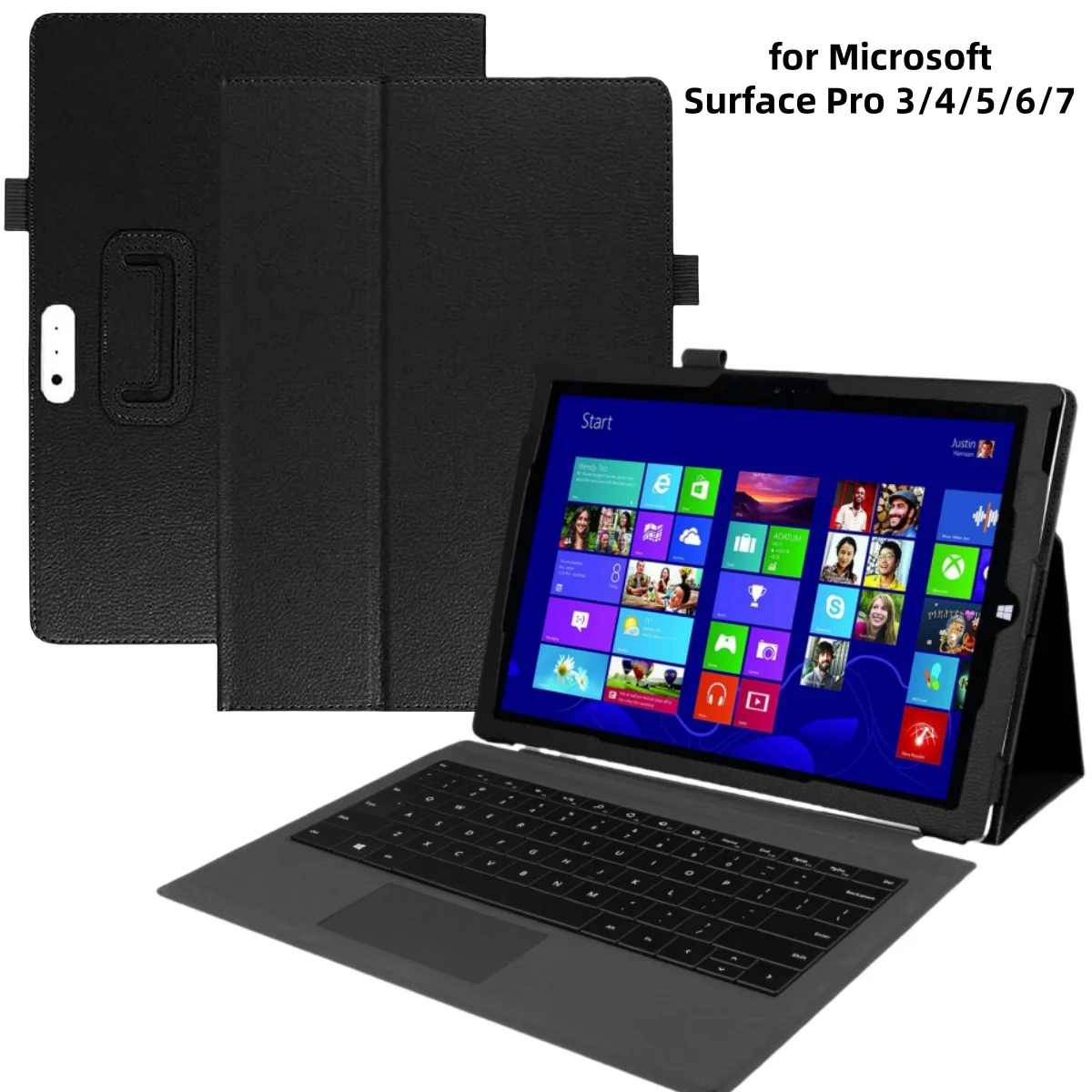 Flip Cover for Microsoft Surface Pro 7 Plus, Surface Pro 7/6/5/4/3 Case 12.3