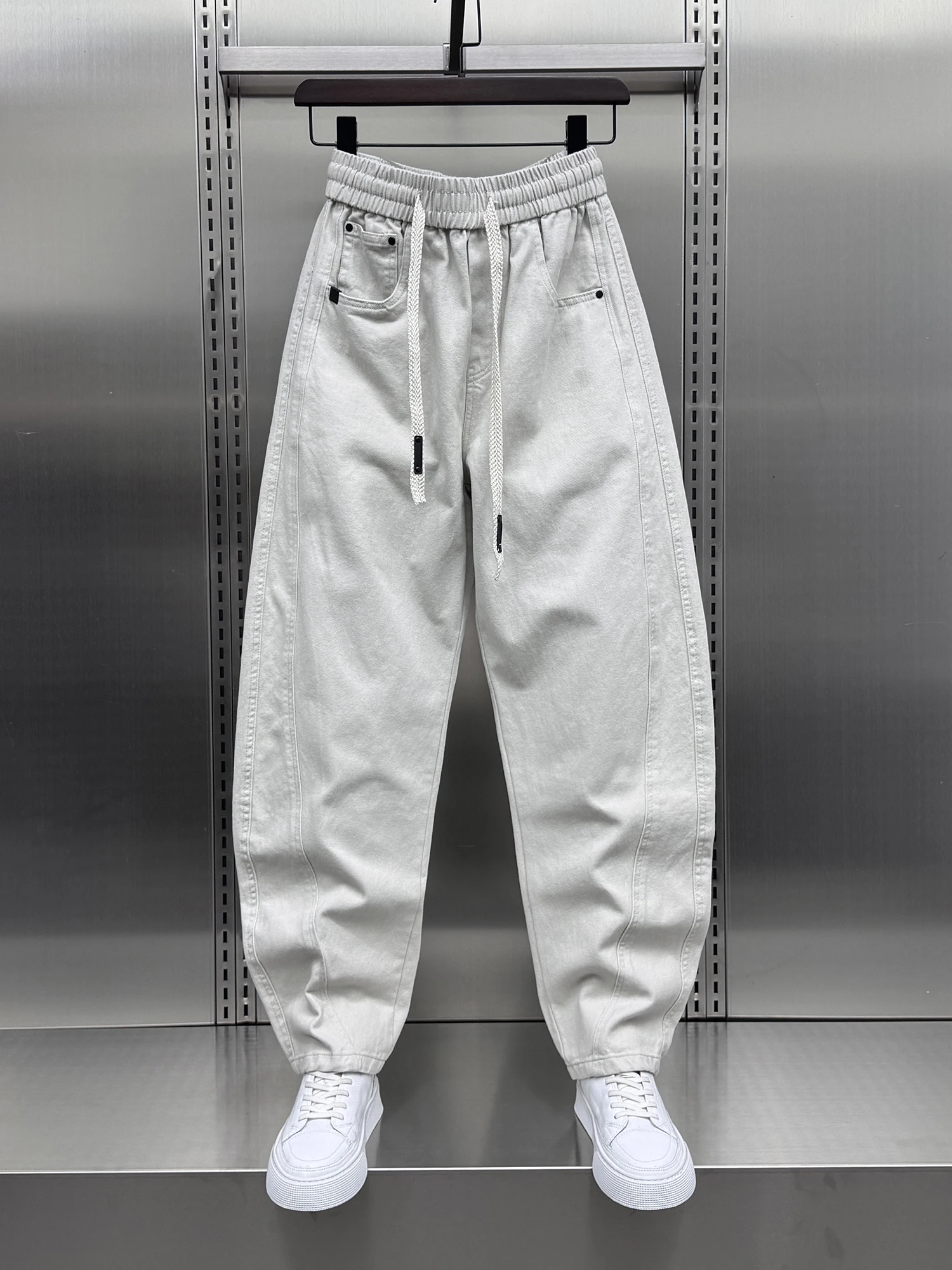 

Модные однотонные повседневные брюки, весна 2024, свободные широкие молодежные модные брюки Harajuku Sle, универсальная удобная рабочая одежда Tro...