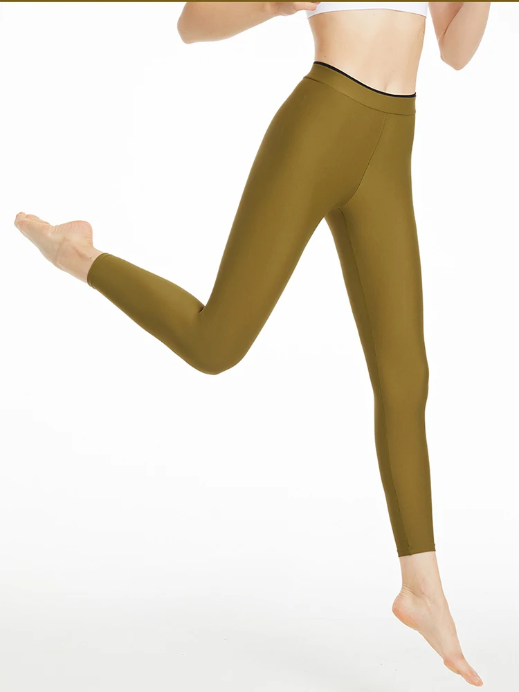 Yoga leggings de cintura alta para mulheres, sudorese magro, leggins sem costura, calças até o tornozelo, calças de ginástica, novo, 2023