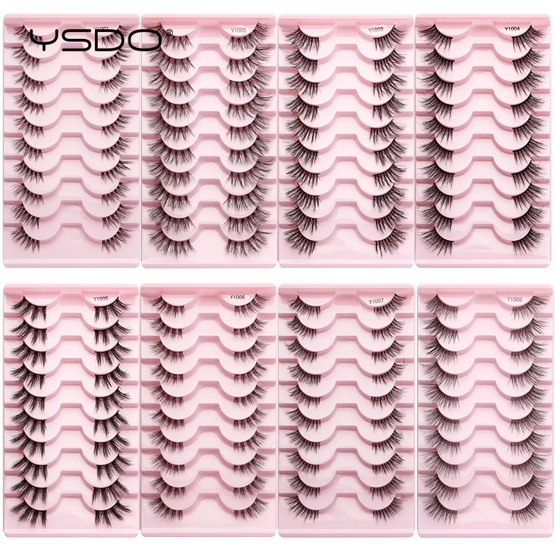 YSDO 3/5/10 Pairs Mink False Eyelashes Makeup Eyelash Extension Tool Natural Fluffy 3d Mink Lashes Maquiagem Thick Volume Cilios