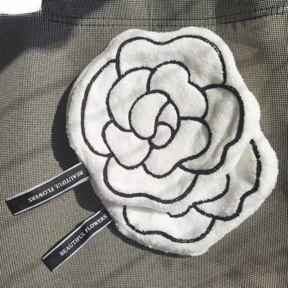 Skin-friendly soft hanging double-layer thickened quick-drying absorbent hand towel, kitchen and bathroom dual-use face towel