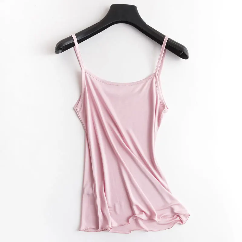 Camisole en soie tricotée en soie de mûrier naturelle, sous-vêtement en soie, gilet en soie disponible en plusieurs couleurs
