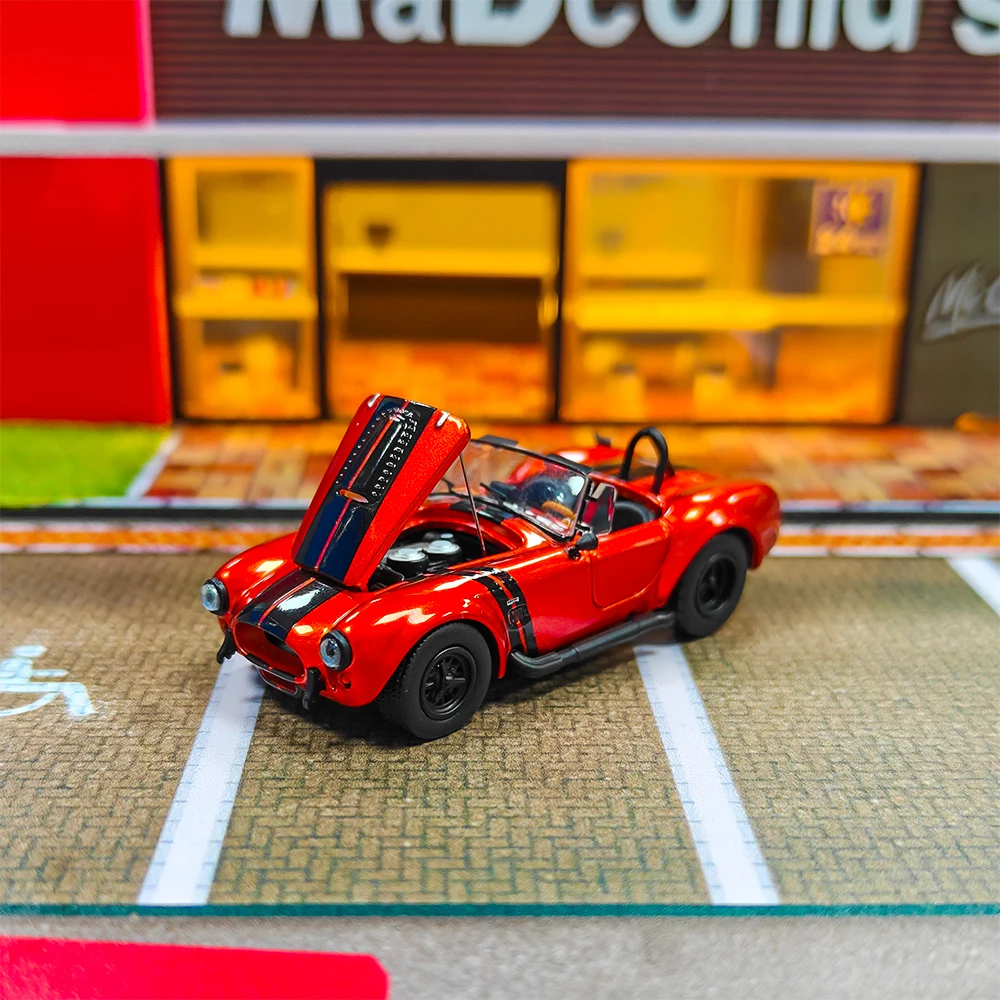 

1/64 Fine Works SHELBY COBRA 427S/C Hone Model 64x Open Top Orange Diecast