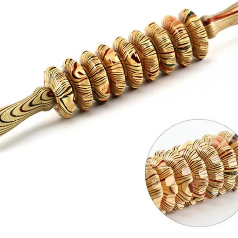 

Wood nine rounds household whole body multi-purpose massage roller belly waist abdomen massage equipment