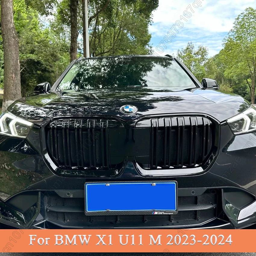 

Для BMW X1 U11 U12 xDrive18d 28i 23d M Sport 2023-2024 одинарная/двойная планка, черная автомобильная решетка, гоночная решетка, запасная часть