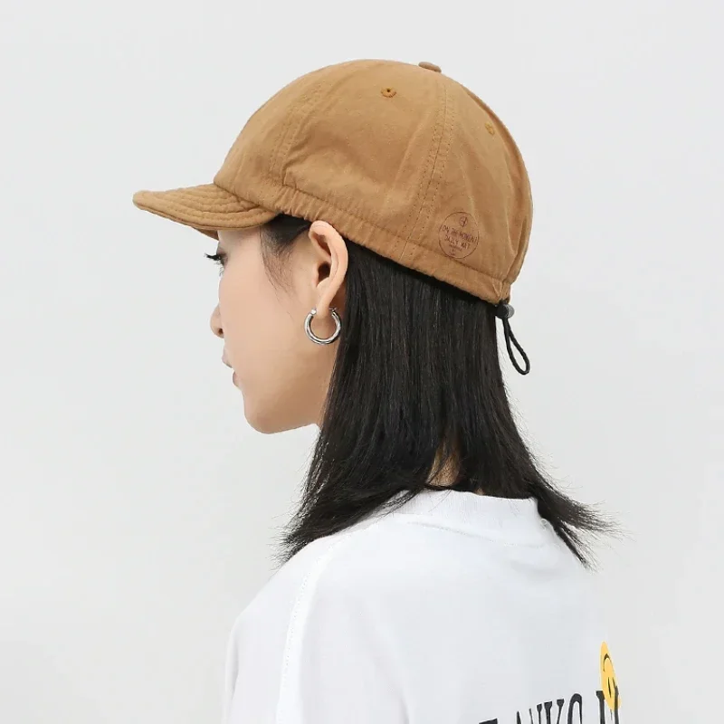 American Short Brim Baseball Cap Ins Fashion Brand Men Women All-Comfortable Skin-Friendly Baseball Cap Korean Style Peaked Cap