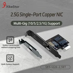 XikeStor PCIE to RJ45 port 2.5G Network Card  100/1000/2500Mbps with Intel iI226-v chip