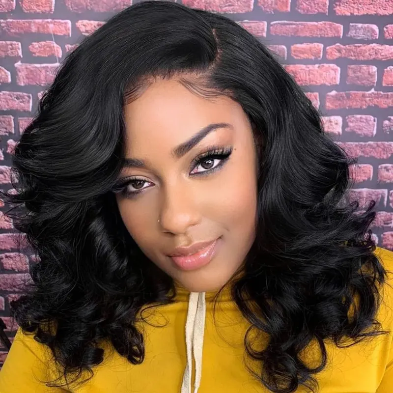 Short Bob 13x4 Lace Front Wig HD Transparent Human Hair 13x6 Body Wave Lace Frontal Wig Remy Brazilian