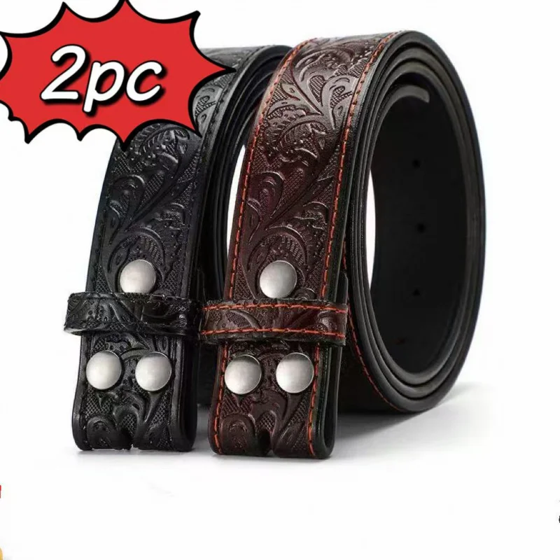 Genuine Leather Split Belt - 1/2 Packaging，Western Design - Suitable for Men and Women，Cowboys and Cowgirls Gear - Sturdy and st