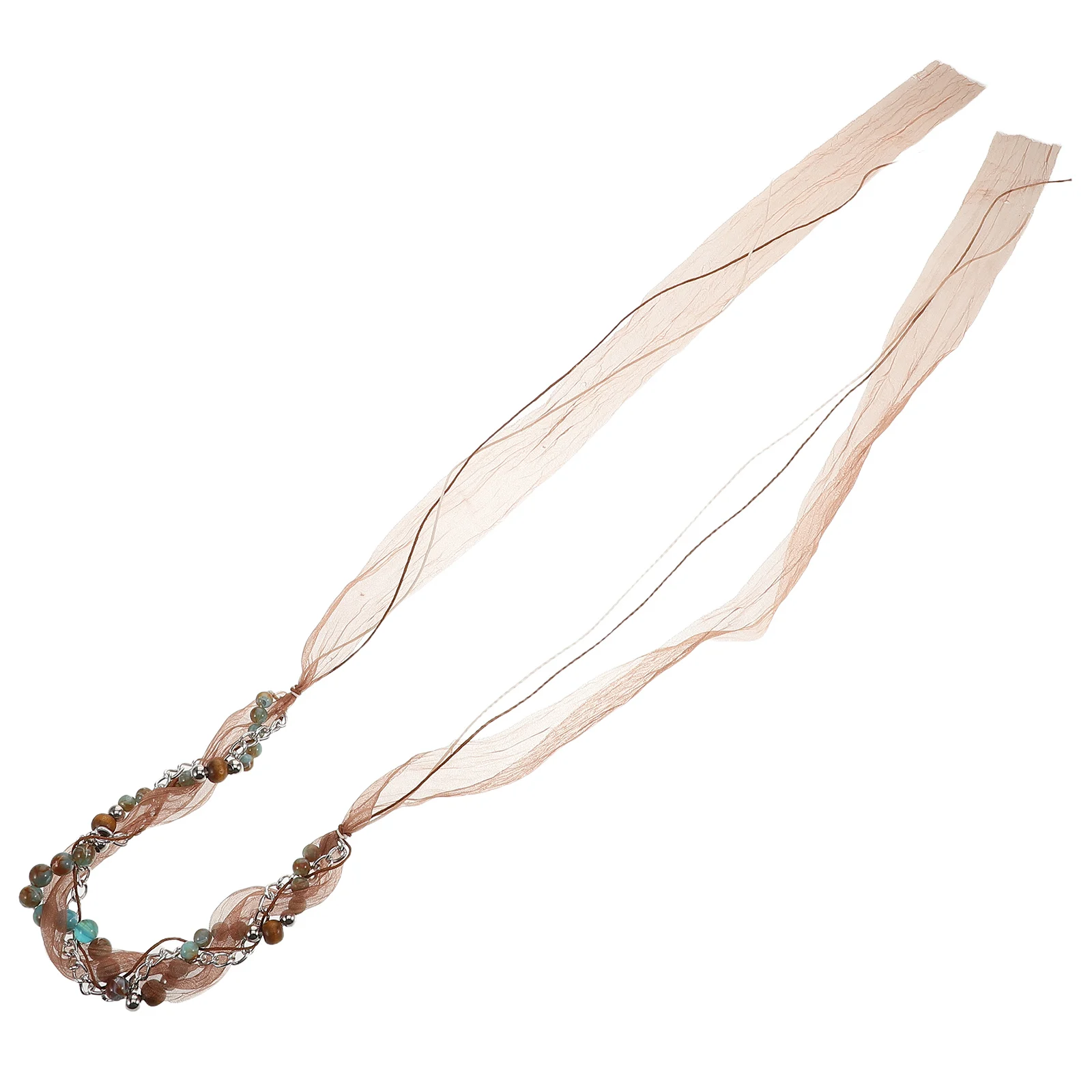 

Women Retro Braided Headband Beaded Decoration Ethnic Lace For Hippie Festival Mesh Waist Chain Vintage Style Decorative Belts