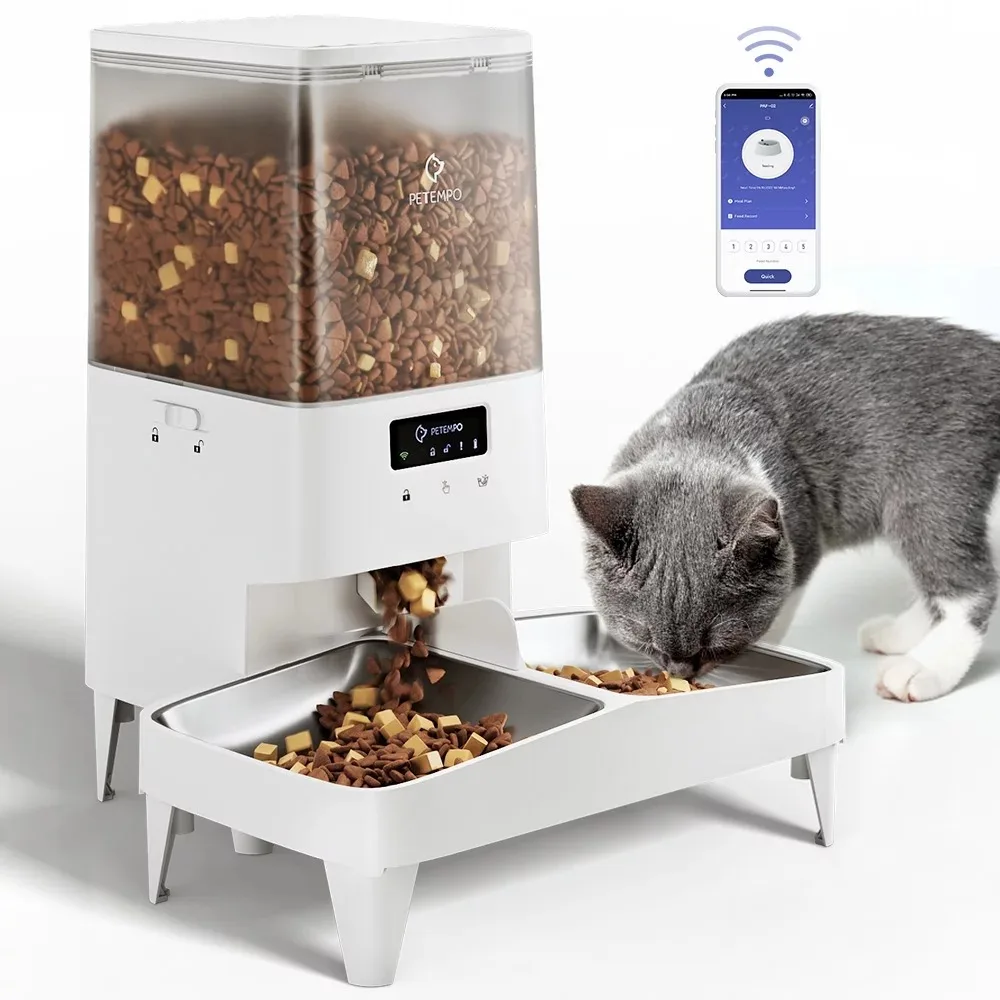 

Automatic Feeders Programmable Automatic Cat and Dog Pet Feeder Holds 7.5 Pounds Water Drinker Dogs Dog Food Dispenser Feeding