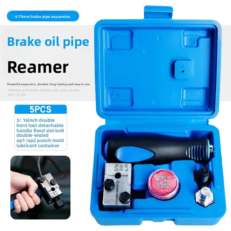 

Brake Pipe Flaring Tool Kit 4.75mm Double Flare Adapter 3/16inch Cars Motorcycle Truck Repair Tools Set Auto Repair Mechanic
