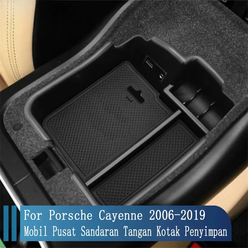 For Porsche Cayenne 2006-2019 Konsol Lengan Sisanya Sarung Tangan Tray Pemegang  1PC Mobil Pusat Sandaran Tangan Kotak Penyimpan