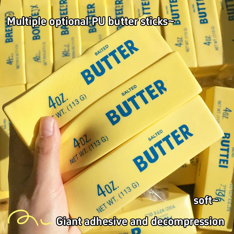Soft Rebound Butter Stick Squishy Decoration Home Office Fidget Stress Relief Figurines Table Ornaments Adult Children Mini Gift