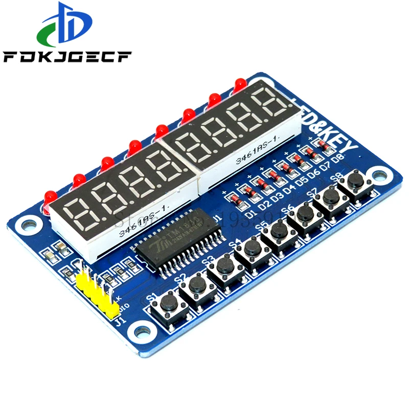 Picture 3: TM1637 4 Bits / TM1638 / MAX7219 8 bit Digital LED Display Module 7 Segment 0.36Inch Clock RED Anode Tube Four Serial Driver