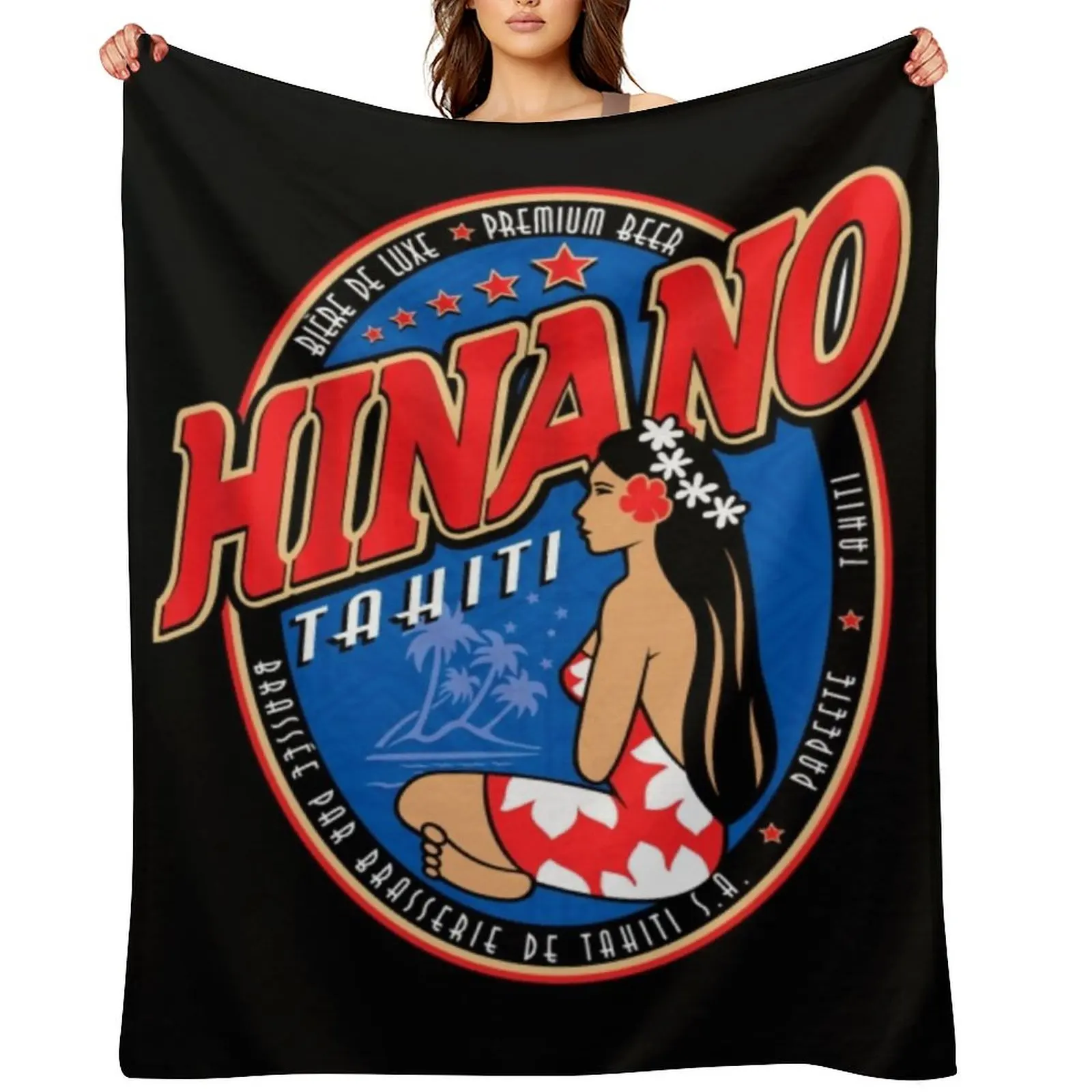

Hinano Tahiti T-ShirtHINANO TAHITI Throw Blanket Soft Big Summer Beddings Plaid on the sofa manga Blankets