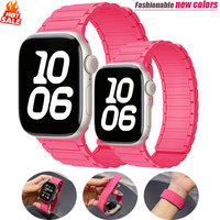 Strap for Apple watch S10 46mm-42mm/40mm-41mm-45mm-44mm 49mm Magnetic Loop Silicone Strap for lWatch Series Ultra 2 9 8 7 6 5 4