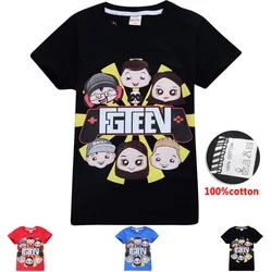 2-16Y Youtube FGTeeV T Shirt Kids Family Gaming Team Clothes Boys Cotton T-shirts Girls Fashion Summer Tops Children Casual Tees