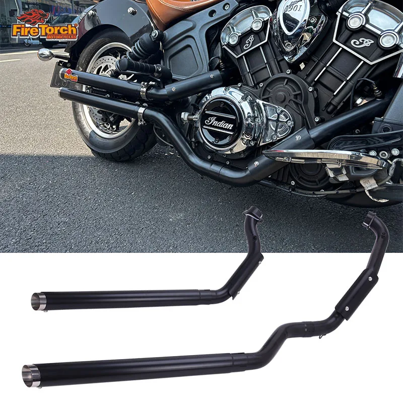Slip On For Indian Scout Sixty Twenty Bobber Rogue Twenty Icon 2015 - 2024 Motorcycle Exhaust Espace Moto Full System Muffler