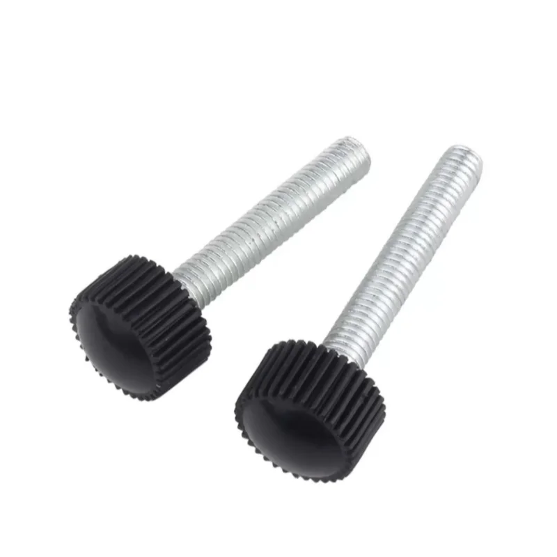 M4 M5 M6 Carbon Steel Plastic Round Straight Pattern Hand Twisted Adjustable Screw Cylindrical Bakelite Handle Bolt