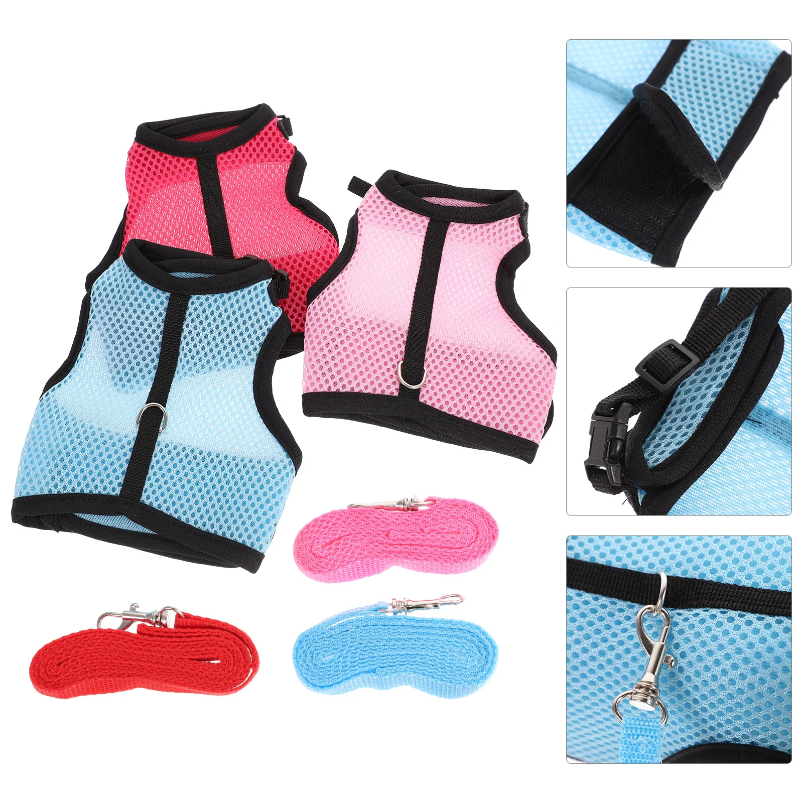 

Pet Leash Small Animal Harness Rabbit Mesh Vest Net Guinea Pig Travel Breathable Premium Material Wedding Birthday Party Outdoor