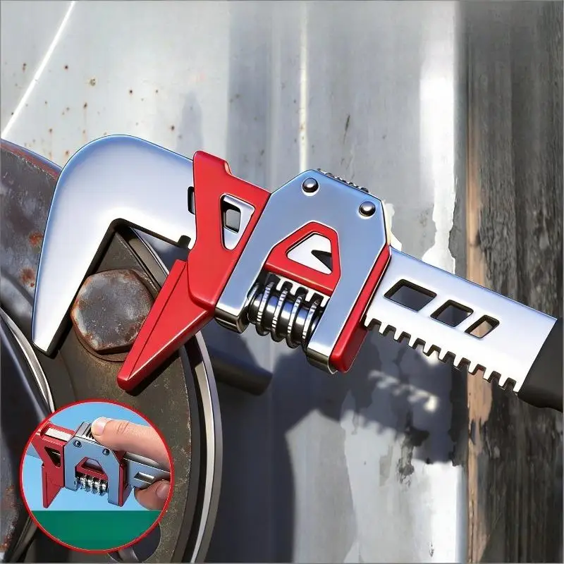 

Регулируемый трубный ключ 12 дюймов (0-75 мм) с большим зевом, F-образный, быстрозажимной, многофункциональный для сантехники и ванных комнат