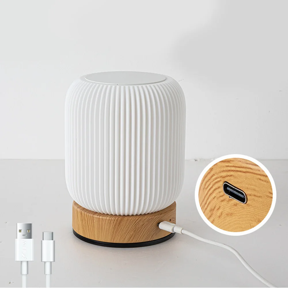 Mars-Lampe de oral et en Bois avec Télécommande Tactile, Éclairage d'Ambiance Coloré RVB pour Chambre à Coucher