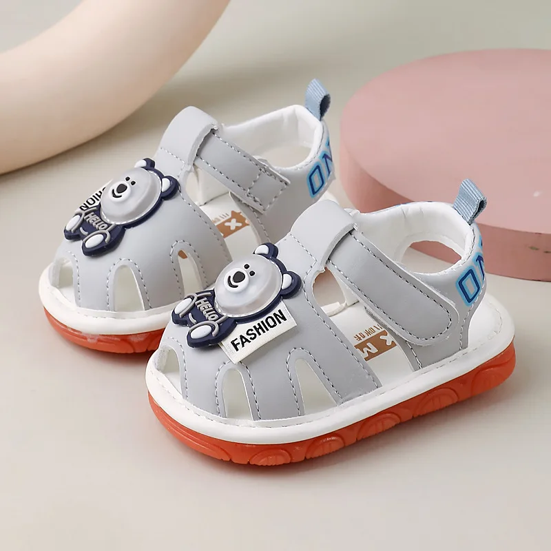 Summer Cute Children's Sandals Soft Bottom Non-Slip0-2Men's and Women's Flashing Shoes