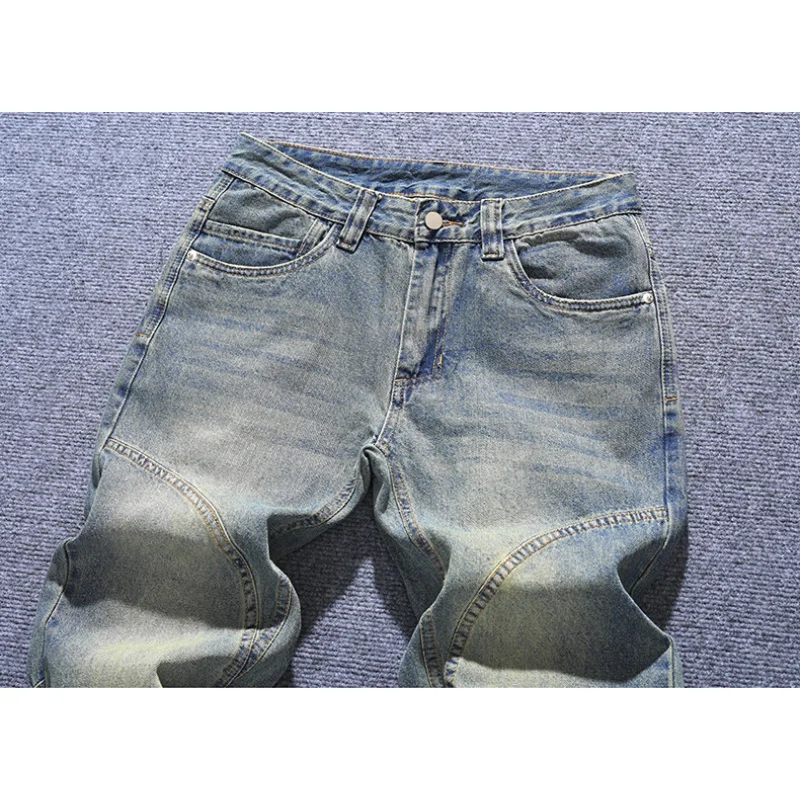 

Spring and summer American retro loose straight leg jeans for men, youth fashion, high street casual trend pants