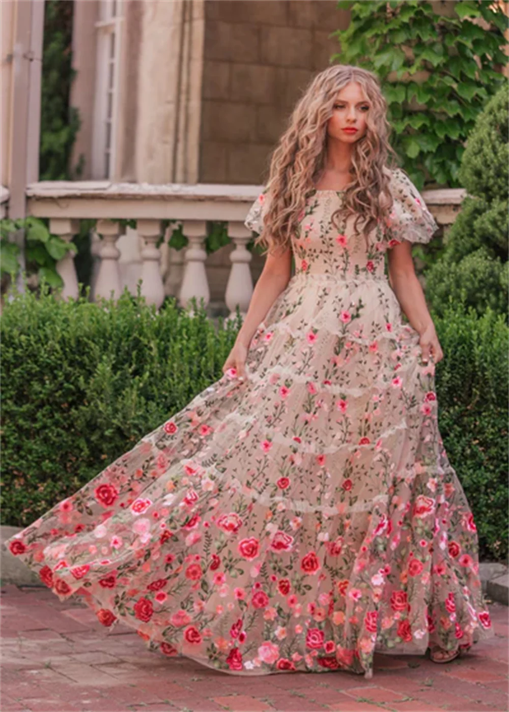 Jessica Sweetheart Embroidery Floral Prom Dresses Graduate Evening Dresses Special Occasion Party Dresses 2024 Wedding Dress