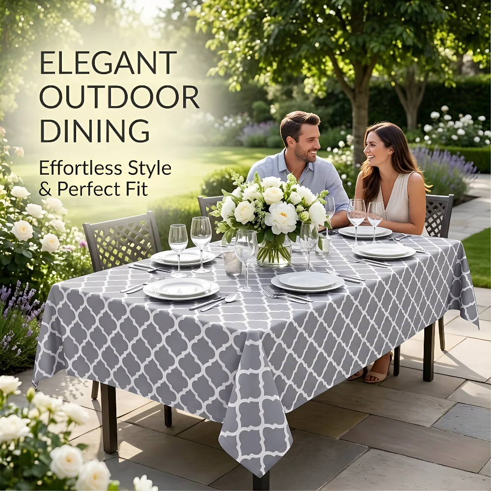 Elastische Rechteckige Tischdecke, Polyester Passend für 1,8 Meter Klapptisch, Camping Picknick BBQ Outdoor