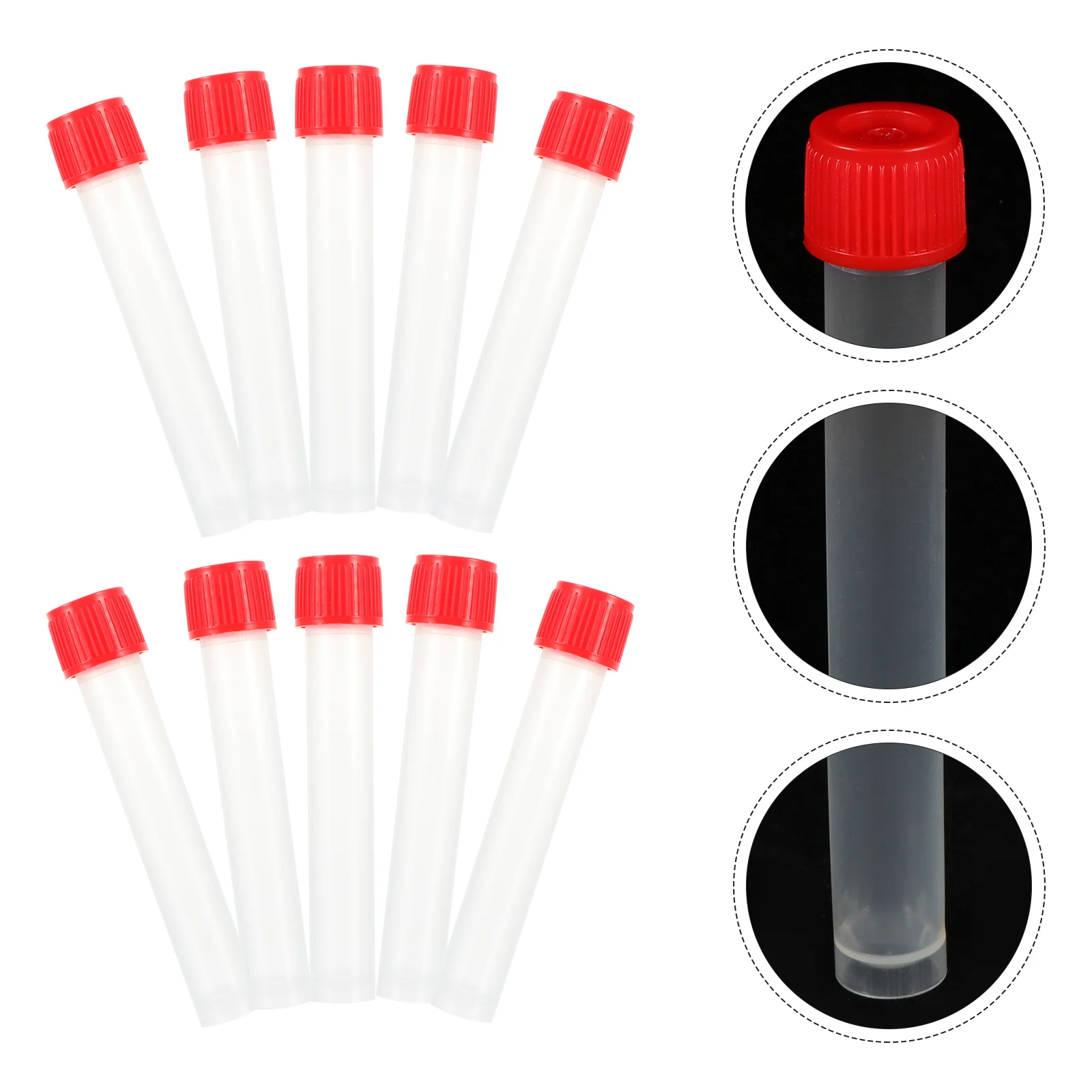 Testing Tube Nasal Swabs Container Sampling Blood with Cover Plastic Sample Storage