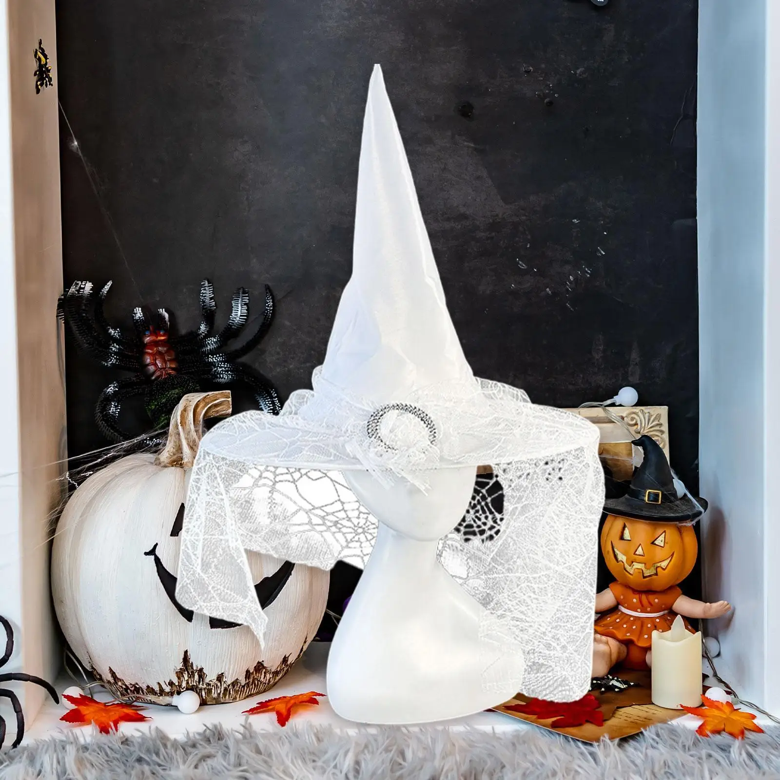 Cappello da strega di Halloween Cappello da costume da strega Copricapo cosplay per costume da spettacolo teatrale