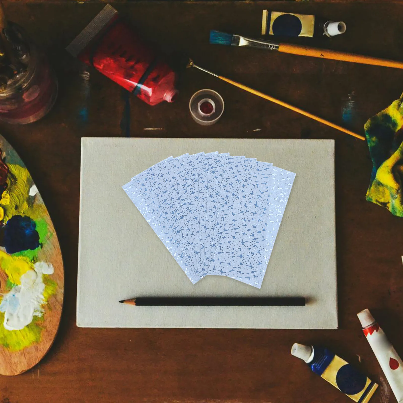 

Набор из 10 палитр для смешивания красок с влагопроводящей бумагой и увлажняющим лотком для акриловых красок, для DIY-проектов и ручной росписи