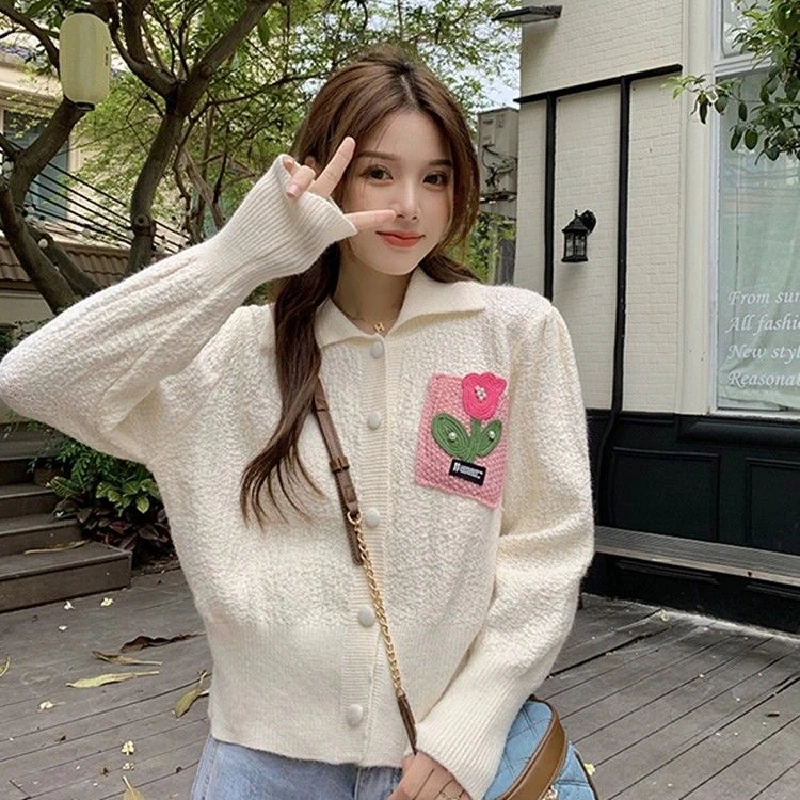 

Высококачественный женский свитер ort Ne без катышков, вязаный топ с откидным воротником, открытый кардиган, зимний модный женский премиум-класса...