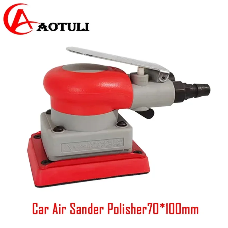 Grinding Machine Car Air Sander Polisher 75/100mm Sandpaper Pneumatic Car Polishing Grinder Tool Square 70*100mm