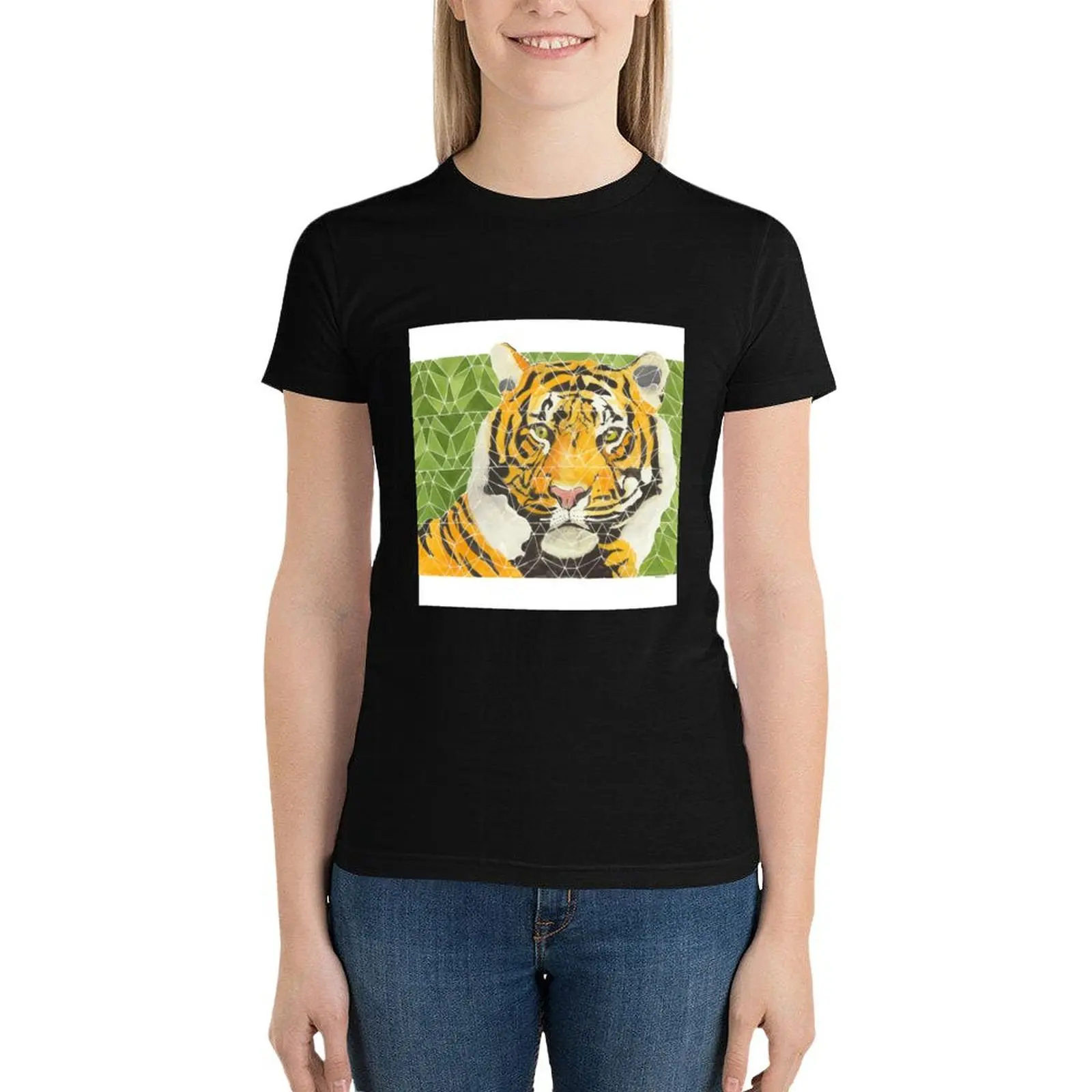 

Tiger Tiger T-Shirt tees oversized Short sleeve tee Women t-shirts