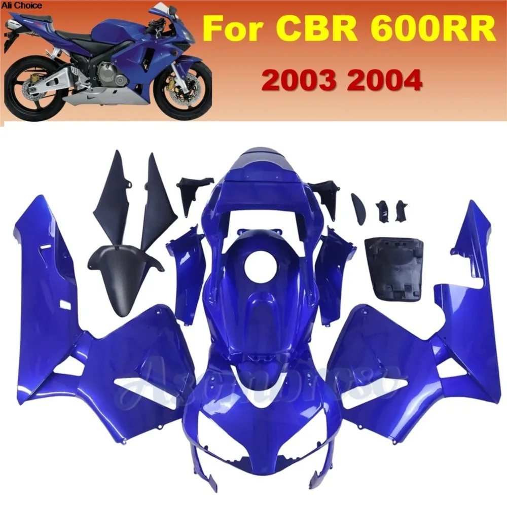 Fairings Set Fits Honda CBR 600 RR PC37 2003-2004 CBR600RR  Blue Injection Molded ABS Plastic Kit view 2