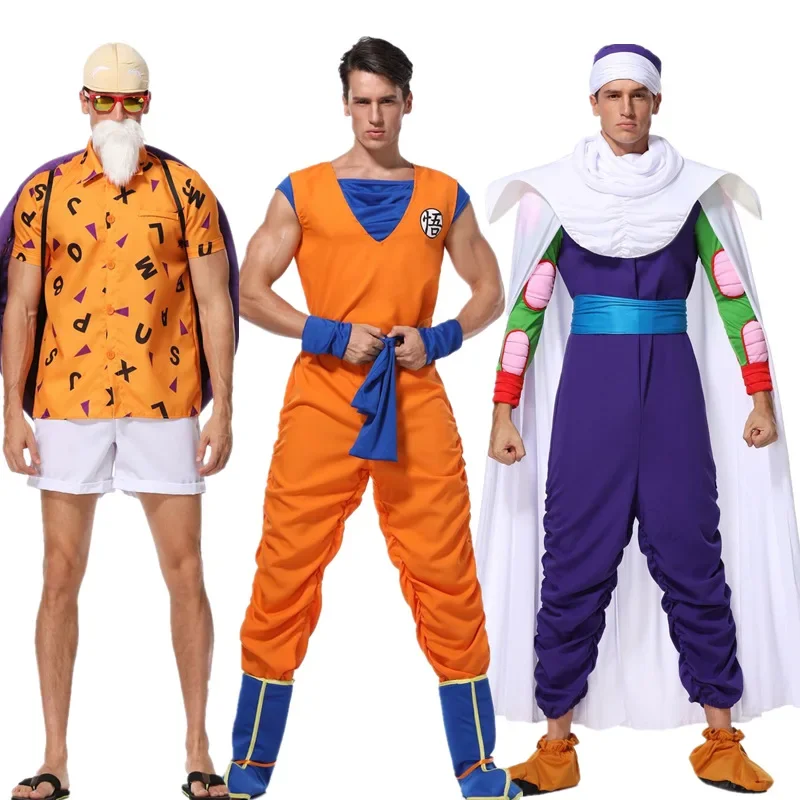 Goku Suit Suits Her Cosplay Suits Suits Suits for Adult Boys Girl Wig Cloths Set Fancy Halloween Kame Sennin