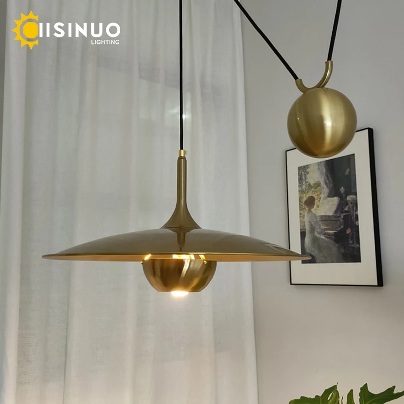 Imagem -05 - Altura Ajustável Led Pendant Light Ufo Minimalista Iluminação Pendente de Elevação para Sala de Jantar em Casa