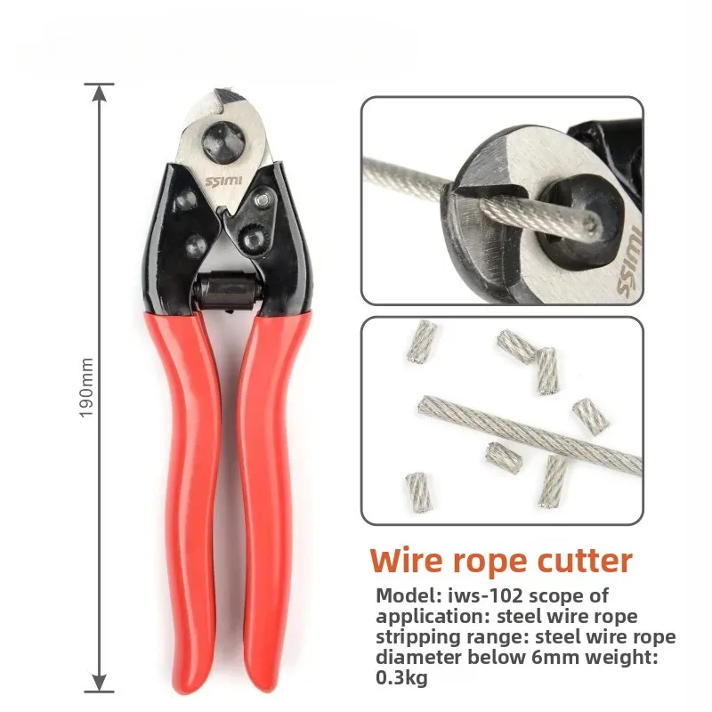 IWS-102 stainless steel wire rope cutter 8inch wire cutting pliers wire cutter wire rope cutter