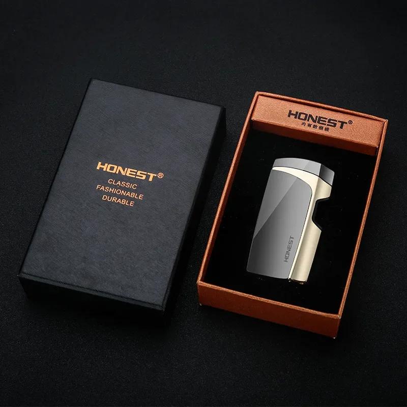 Luxury Metal Windproof Portable Dual Arc Electric Flameless Plasma USB Unusual Touch Sensing Lighter Outdoor Cigar Gift for Men